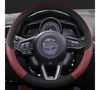 KJHOPY Non-slip comfortable PU Leather Car Steering Wheel Cover For CX-3 CX-4 CX-5 CX-7 CX-9 Mazda 3 Axela 6(Wine Red)