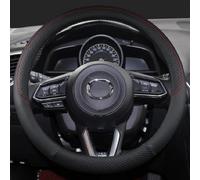 KJHOPY Non-slip comfortable PU Leather Car Steering Wheel Cover For CX-3 CX-4 CX-5 CX-7 CX-9 Mazda 3 Axela 6(Black)