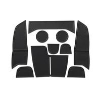 KJHOPY Rugs and Carpets Car Anti-Slip Rubber Gate Slot Mat Cup Holders Mats Interior Accessories For Ford For Focus 2019 2020(Black)