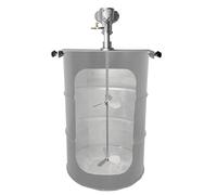 KJHYYPP 50 Gallon Pneumatic Paint Mixer Tank Barrel, 1/2 Stainless Steel Paint Air Agitator Tank,with a Vertical Clamp, for Paints, Coatings, Glues, Inks, Food