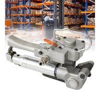 KJHYYPP Pneumatic Steel Strapping Tool for 13-19mm/19-25mm Width PET Plastic Belt, Packaging Banding Machine with 3500N Max Tension, Hot Melt Strapping Machine,13-19cm (19cm)