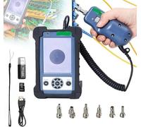 KJHYYPP Portable Fiber Optic Inspection Probe with 4000mAh Battery, 400X Magnification Video Microscope with 3.5" LCD for FTTH & Data Center