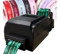 KJHYYPP Ribbon Printing Machine, 4-Row Digital Ribbon Printer, Gift Wrapping Printing Machine, Supports More Than 50 Languages, Resolution 200DPI