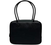 KJHZCE 13 Head Layer Cowhide Retro Portable Pillow Bag Medium Ancient Feather Women's Bag(Heisedahao28cm)