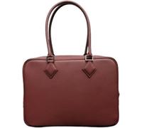 KJHZCE 13 Head Layer Cowhide Retro Portable Pillow Bag Medium Ancient Feather Women's Bag(Hongsedahao28cm)