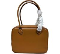 KJHZCE 13 Head Layer Cowhide Retro Portable Pillow Bag Medium Ancient Feather Women's Bag(Jinzongxiaohao20cm)