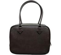 KJHZCE 13 Head Layer Cowhide Retro Portable Pillow Bag Medium Ancient Feather Women's Bag(Wumusefubaopi20cm)