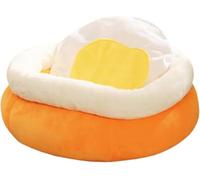 KJHZCE Cat Sleeping Nest Soft Plush Bed Poached Egg Shaped All Season Kitten Cave Nest