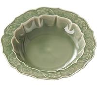 KJHZCE Creative Ceramic Fruit Plate Chinese Tea Plate Party Fruit Plate
