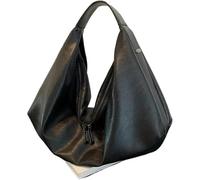 KJHZCE Explosion Models Women's Bags Fashion Casual Single Underarm Bag Large Capacity Europe and The United States Trend Tote(Black)