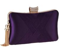 KJHZCE Women's Metal Tassel Crafted Clutch Craft Party Bag Evening Fashion 17.5 * 11.5cm(E)