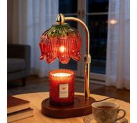 KJIXYUNG Candle Warmer Lamp Timer Dimmer Wax Melter Strawberry | Electric wax melter lamp with timer & dimmer controls. Safely melts jar candles without open flame.