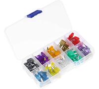 KJJFIPCXP 100 Pcs Case Mini Assorted Auto Car Boats Motorcycle Truck Standard Blade Fuse Kit 2A/3A/5A/7.5A/10A/15A/20A/25A/30A/35A