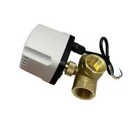 KJJFIPCXP 3/4'' Three Way Waterproof Motorized Ball Valve 220V 12V 24V L Type Brass Electric Ball Valve(24V-CR04)