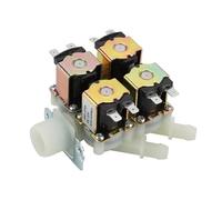 KJJFIPCXP DN20 DC 12V G3/4" 1 in 4 Out Plastic Electromagnetic Valve Normally Closed Water Drain Valve Electric Water Inlet Solenoid