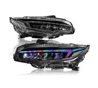 kjjukrhfs Car Front Lights For CIVIC 10th Gen 2016-2021 RGB Headlights LED HeadLamp Upgrade DRL Dynamic Signal Lamp HeadLamp Front Light Assembly Headlamp Assembly(RGB 2PCS)