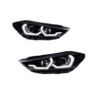 kjjukrhfs Car Front Lights For Hyundai For Elantra 2016-2020 LED Headlight Headlights Assembly Turn Signal High Beam Angel Eye Projector Car Headlight Headlamp Assembly(2019-2020 no bulb)