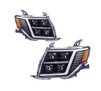 kjjukrhfs Car Front Lights For Mitsubishi For Pajero V93 V97 Montero 2009-2021 V95 V87 LED Auto Headlight Assembly Upgrade Defender Design Signal Lamp 2PC Car Lights Headlamp Assembly