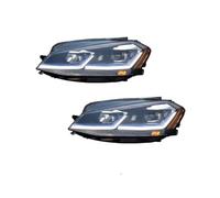 kjjukrhfs Car Front Lights For VW For Golf 7 2013-2017 For Golf 7.5 Full Headlight LED Headlights DRL Head Lamp Projector Lens Low High Beam Cars Styling Headlight Headlamp Assembly(Blue belt yellow)