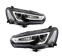 kjjukrhfs For Mitsubishi For Lancer For EVO X 2008-2018 Front DRL Turn Signal Headlamp Assembly Car Headlight Components(Without Red Demon)