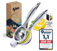 kjøk Premium Hand Lemon Squeezer Made of Zinc Alloy in Shiny Chrome - Manual Lemon Hand Press Large - Metal Lemon Juicer for the Kitchen - Juicer Lime Lemon Squeezer