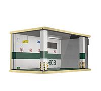 KJKVIVH 1:24 Scale Simulation Car Garage Model Parking Lot Model Scene Acrylic Display Cabinet with Light Decoration Display