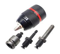 KJKVIVH 1Set Metal Heavy Duty 1/2-20UNF 13Mm Keyless Drill Chuck Hex/SDS/Socket Square Female Adaptor