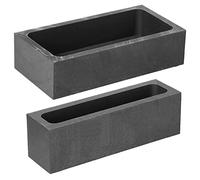 KJKVIVH 2 Pcs 1KG 665 G Graphite Ingot Mold Crucible Metal Casting Mold Graphite Crucible Mould for Gold Melting Refining