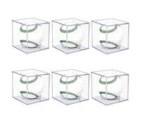 KJKVIVH 6Pcs Baseball Display Case, UV Protected Acrylic Box, Clear Display Case for Autograph Ball Showcase
