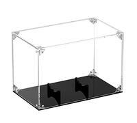 KJKVIVH Acrylic Football Holder with Lid and Black Base Clear Boxes