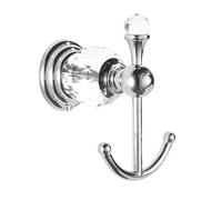 KJKVIVH Crystal Towel Hook, Silver Robe Hooks, Bathroom Hand Towel Wall Hanger for Clothes Closet Wall Mounted Kitchen Easy Install