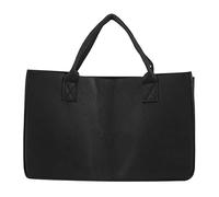 KJKVIVH Fireplace Wood Felt Storage Bag Basket Magazine Rack Firewood Pocket,Felt Foldable Firewood Holder Basket Black