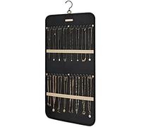 KJKVIVH Hanging Jewelry Organizer, Necklace Holder Anti- Earrings Rings Hanger with Pockets Hang on Closet, Wall, Door