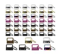 KJKVIVH Key Fob Hardware Set 1 Inch Key 7 Color Wristlet Keychain Hardware for Wristlet Keychain, Key Chain Making Hardware