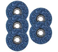 KJLEEN 5 Pack 115mm Strip Discs for Angle Grinder, 4.5 Inch Stripping Wheel Paint Stripper Paint Removal Discs for Angle Grinder Clean and Remove Paint Coating Rust Welds Oxidation (Blue)