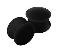KJM Fashion 2 Pack Black Silicone Double Flared Silicone Ear Stretcher