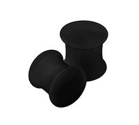 KJM FASHION 2PCS Silicone Black 0g 8mm Double Flared Saddle Earring Stretcher Ear Gauge Plug Earring Lobe Piercing Jewellery 2667