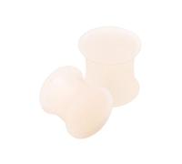 KJM FASHION 2PCS Silicone Skin 0g 8mm Double Flared Saddle Cute Stretcher Ear Gauge Plug Earring Lobe Piercing Jewellery 2675