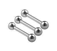 KJM FASHION 3PCS Surgical Steel Barbell Earrings 16 gauge 5/16 8mm 3mm Ball Lobe Conch Cartilage Earrings Eyebrow Piercing Jewellery 0581
