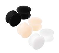 KJM FASHION 6 Pack Black Silicone Double Flared Saddle Ear Stretcher Expander Ear Stretcher Ear Stretcher Ear Stretcher Lobe Piercing Jewelry See More Sizes Silicone, Silicone, Silicone