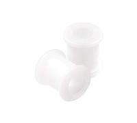 KJM FASHION Set of 2 White Silicone Double Flared Flared Ear Plugs, Silicone