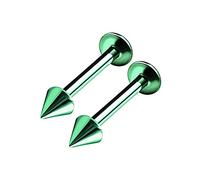 KJM FASHION Titanium Anodised G23 16g 1.2mm 3mm Marilyn Monroe Tragus Earrings Piercing Jewelry More Colors & Sizes Titanium (Pack of 2), Titanium