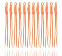 KJML DIY Paracord Keychain 12pcs Paracord Rope Keychain Braided Cord Rope Bag Charm for Purse Handbag Decoration Accessories, Orange, Medium