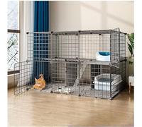 KJoBDwz Cat House Cat Playpen - for Large Dogs Ferret Cage Pet Playpen for Indoor/Outdoor Use - for Small Animal, Puppies, Kitties, Bunny