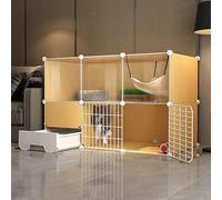 KJoBDwz Cat House Large Cat Cage - Cat Playpen Detachable Metal Wire Indoor DIY Kennels Crate Cat Cage, Detachable Metal Wire Kennels