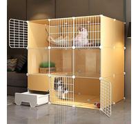 KJoBDwz Cat House Large Cat Cage - Cat Playpen Detachable Metal Wire Indoor DIY Kennels Crate Cat Cage - Exercise Place Ideal for 1-4 Cats