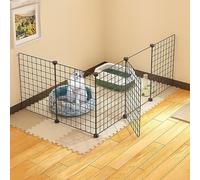 KJoBDwz Cat House Pet Playpen with Door, Small Animal Enclosure Cat Cages Dog Crate Indoor/Outdoor DIY Metal Pet Fence(108x72x46cm-a)