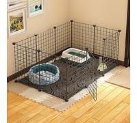 KJoBDwz Cat House Pet Playpen with Door, Small Animal Enclosure Cat Cages Dog Crate Indoor/Outdoor DIY Metal Pet Fence(108x72x46cm-b)
