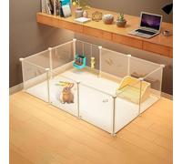 KJoBDwz Cat House Rabbit Cage, Cat Cages Indoor with Door Pet Playpen DIY Small Dog Cage Small Animal Cages, for Puppy Rabbit Kitten(107x72x37cm-Without top)