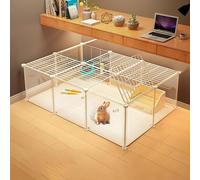 KJoBDwz Cat House Rabbit Cage, Cat Cages Indoor with Door Pet Playpen DIY Small Dog Cage Small Animal Cages, for Puppy Rabbit Kitten(107x72x37cm-With top)